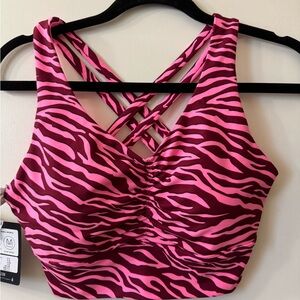 Lorna Jane Pink Zebra Sports Bra
